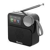Romicta DAB/DAB+ Radio mit Bluetooth 5.0, tragbares Digitalradio mit UKW, Farbdisplay, MicroSD-Karten-Slot, Wecker & Timer, wiederaufladbar, ideal für Zuhause & unterwegs