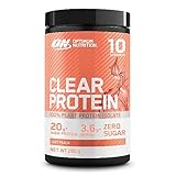 Optimum Nutrition Clear Protein 100% Pflanzenprotein-Isolat, veganes, zuckerfreies Eiweißpulver mit BCAAs, aus Erbsenprotein-Isolat, Muskelunterstützung & -reparatur, Pfirsichg, 10 Portionen, 280 g