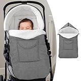 Fußsack für Kinderwagen Buggy, Baby Fußsack Schlafsack, Winter-Fußsack für Kinderwagen, Babyfußsack für Babyschale, Winterfußsack mit Reißverschluss, Waschbar Passend für Kinderwagen (1PC)
