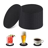 Filzuntersetzer Rund 30 Stück Glasuntersetzer Untersetzer Gläser Getränke Untersetzer Schwarz Untersetzer Filz Tischuntersetzer für Tassen Tisch Bar Gläser Becher