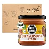 Little Lunch Bio Gulaschsuppe Vegan | Fleischalternative | Veganuary | Ohne zugesetzten Zucker | Keine künstlichen Zusätze | 6 x 350g