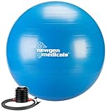 newgen medicals Sitzball: Sitz- und Gymnastikball, auch für Yoga, Anti-Platzen, Ø 75 cm, blau (Fitness Ball Gymnastikball, Fitnessball für Yoga und Pilates, aufblasbar)