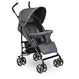 LIONELO Elia Buggy Klein Zusammenklappbar Kinderwagen Bis 15 Kg, Rücken Und Fußstützenverstellung Hinterradbremse, Moskitonetz, Einkaufskorb