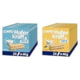 Haferriegel Corny Haferkraft Skyr Classic & Skyr Vanille, ohne Zuckerzusatz, Frische Briese Probier-Bundle mit skandinavischem Touch 24x40g