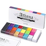 UCANBE Athena Face Paint 20 Farben für Theaterschminke - Halloween Körperfarben Hohe Farbwiedergabe - Ölige Gesichtsfarbe Bodypainting Farben für Babybauch Bemalen, Schminke Karneval, Party-Makeup