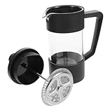 OKUMEYR Kaffeemaschine Französische Kaffeemaschine Kaffeesieb Handfilter Kaffeekanne Camping Kaffeekanne Endpresse Kaffeemaschine Kaffeepresse Kaffeemaschine Tasse Pp Schwarz