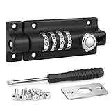 Kombibolzen Türschloss 4-stelliges Kombinationsschloss,Torriegel mit Zahlenschloss,120mm Kombination Schlossriegel,Sicherheitstorschloss mit Anti-Tamper-Schrauben für Haus & Garagen