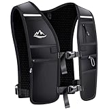 ISEYOU Ultraleicht Laufweste, Reflektierender Trinkrucksack für Damen und Herren, Trail Rucksack Trinkweste, Verstellbarer Running Vest Fahrradrucksack für Läufe, Jogging, Radfahren, Marathons