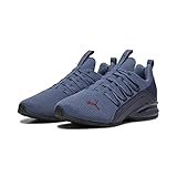 PUMA Herren Axelion Refresh Laufschuhe 45, Navy Inky Blue Dark Jasper Red