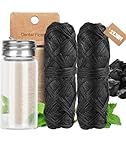 60M Öko Zahnseide plastikfreie Zahnseide im Glas 2 Spulen Bio Floss gewachst mit Candelilla Bambus Aktivkohle Dental floss ohne PFAS Minze Nachhaltig Vegan 2×30m von LAOYE
