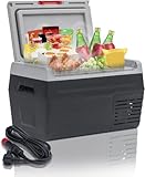 Smad Kompressor Kühlbox 12V 24V, Auto Kühlbox, 20L, Wohnwagen Kühlbox, -20°C bis 20°C, Elektrische Camping Kühlbox für Auto, LKW, Wohnmobil, Outdoor, Picknick, Road Trip