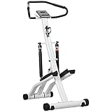 SPORTNOW Heimtrainer mit LCD-Bildschirm, Stepper mit Handgriff, Fitness Heimtrainer mit 12 Widerstandsstufen für Zuhause 80 x 61 x 134 cm Schwarz+Silber