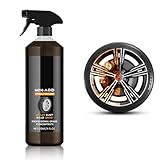 Reifenreiniger Reifen Glanz und Pflege, Auto Reifenpflege Set Schützt Autoreifen vor UV Strahlen, Autopflege Felgenreiniger Entfernt mühelos Schmutz Fette und Reste von Pflegemitteln (1, Schwarz 1)