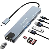 USB C Hub, 8-IN-1 USB C Multiport Adapter mit 100W PD, 4K HDMI, USB-C & 2 USB-A Datenanschlüsse, SD&TF Karten, USB Typ C Hub für MacBook Air/Pro, iPad Pro, Chromebook, Huawei, Dell XPS, HP, Samsung