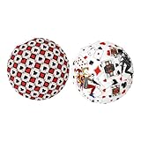 TOPPERFUN 2 Stück Poker Themen Laternen Papierlaternen für Geburtstagsfeiern Las Vegas Dekoration Rundform Partys und Feste