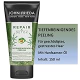 John Frieda Repair & Detox* Peeling - Für geschädigtes, strapaziertes Haar - Entfernt Produktrückstände nahe der Kopfhaut, 150 ml