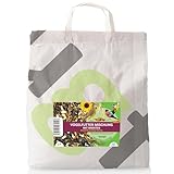 UGF Vogelfutter Wildvögel Ganzjährig 5kg, Wildvögelfutter mit Sonnenblumenkerne, Soldatenfliegenlarven und Pellets mit Mehlwürmer, Zutaten für die Ganzjährige Fütterung