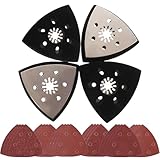 4 Stück Schleifplatte Dreieck, Multitool Schleifplatter 93mm, Fein Schleifplatte, Mit 24 Dreieckschleifer Schleifpapier, Für Schleifen Und Polieren, Hartplastik, Putz(40/60/80/120/180/240)