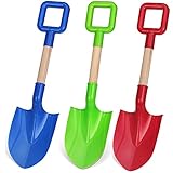 40cm Strand Schaufel Holz Griff Sand Spate Spielzeug für Kinder Erwachsene, dauerhafte ABS Kunststoff Garten Pflanzung Werkzeug Kit Sandbox Stabile Scoop zum Graben