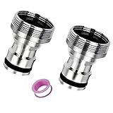Schlauchadapter Wasserhahn Adapter Schlauchkupplung Schnellkupplung Gartenschlauch Anschluss (Universal-Wasserhahnanschluss für Mischbatterie（silbrig）)