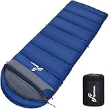 Schlafsack, Schlafsack 0 Grad XXL Schlafsack 230 x 90CM– Winterschlafsackmit Abnehmbarer Kapuze und weichem Kristallsamt-Futter，Schlafsack Erwachsene Winterschlafsack für kaltes Wetter