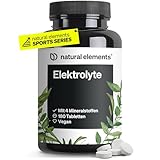 natural elements Elektrolyte Tabletten – 180 Stück – mit Magnesium, Kalzium, Natrium und Chlorid – mit Magnesium für dein Elektrolytgleichgewicht und deine Muskelfunktion – geeignet für Keto Ernährung