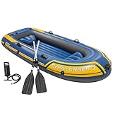 Intex Challenger 3 Set Schlauchboot - 295 x 137 x 43 cm - 3-teilig - Blau / Gelb, 68370NP, 6.5 cm