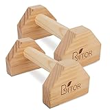 BRITOR Liegestützgriffe, liegestutzgriff holz Parallettes Gravity Fitness, Calisthenics Mini-Handpumpen, Liegestütze, für Fitness, Gymnastik, Aerobic, Bodybuilding, rutschfest und langlebig, 1 Paar