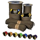 EdcX Paracord 4 mm, 35+ Volltonfarben (10 m, 15 m, 30 m, 50 m, 100 m, 300 m) | Ideal zum Basteln, Camping, Outdoor | 100% Nylonseil 4 mm| Taktische Schnur 550 Typ III (Coyote Brown, 10 m)