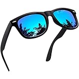 Joopin Sonnenbrille Herren Blau Verspiegelt und Sonnenbrille Herren Polarisiert UV400 Vintage Sonnenbrille Damen Spiegel für Fahren und Tourismus (Blau Schwarz)