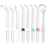 8 Stück Mundduschen, Munddusche-Düsen-Set, Ersatz Klassisch Jet Tipps, Ersatzköpfe für Waterpik, Zahnärztlich Wasser Jet Düse Zubehör für Wasserpik Wasser Flossers und Andere Mundduschen