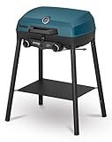 Enders Camping Gasgrill Explorer II Pro, Grill-Thermometer, Grillen-, Kochen-, Backen Funktion, 2 Brenner Edelstahl, kleiner Balkon-Picknick-Grill, Aluguss-Grillwanne #2108