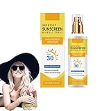 SPF 30 Scalp & Hair Sunscreen Spray, UV-Schutz für farbbehandelte Haarabwehr, nicht fettender leichter Sonnenschutz, wasserfester Beach Pool Outdoor Shield, Hair & Scalp SPF 30 Protection (1 Flasche)