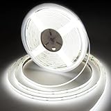 BERIXDEEP 480 LEDs/m COB LED Strip 20m, Hoch Dichte LED Strip Kaltweiß, 8mm, CRI 92, 24V LED Band 6000K für die Wohnzimmerdekoration (ohne Netzteil)