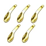 ELAYARD 5 Stück Teiliges Goldfarbenes Beauty Scoop aus Langlebigem Material Glatte Oberfläche Multifunktional als Gesichtsmaske Augencreme Gesichtscremespachtel Leicht zu Reinigen für