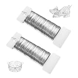 HMCEY Basteldraht Silber 0.35 MM X 100 M,Dünner Draht zum Basteln,Wire,Schmuckdraht Dekodraht,Metalldraht Biegedraht,Perlendraht für Ohrringe,Blumendraht Bindedraht Wickeldraht für Schmuckherstellung