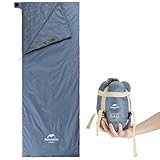 Naturehike Ultraleichter Sommerschlafsack, weicher Komfort, Reiseschlafsack, wasserdichter Schlafsack für Camping, Wandern – Blau, 205 × 85 cm