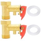 Alriedy 2er-Set Sicherheitsventil 1/2 Zoll – 0,8 MPa Messing Überdruckventil für Boiler & Heizung | 1/2' IG x 1/2' AG mit Dichtungen | Rückschlagventil & Druckbegrenzer in Einem | Für Warmwasserbereit