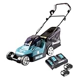 Makita Mäher 38 cm Mak 2x18V Li-Ion 2 Batt. BL1840B + DC18SH Ladegerät - DLM382CM2