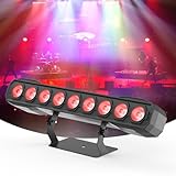 Wallwasher Bühnenlicht Bar 60W, 9 RGBW LED Effektstrahler mit Fernbedienung DMX512 Discolicht Partylicht Strobe Sound Control für Bar DJ Party Hochzeit Outdoor