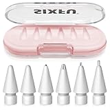 Ersatztipps für Apple Pencil Tipps, Apple Pencil Pro Tipps Set, Professionelle Robuste Apple Pen Tipps mit Pink Case Zubehör Kompatibel mit iPad Pencil 2/1 USB C Tipps(6 Stück)