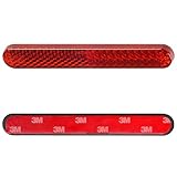 evermotor 2 Stück Mini 100 X 13 X 7 mm Motorrad Fahrrad E4 Reflektor Roter hinten Selbstklebend Rückstrahler Katzenauge Multifunktional Scooter e-geprüft