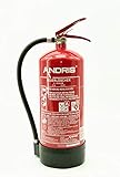 Orig. ANDRIS® Qualitäts-Marken-Feuerlöscher 6L Schaum AB - 9LE mit Manometer, EN 3 inkl. Wandhalterung & ANDRIS® Prüfnachweis mit Jahresmarke