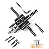 Lcyen Kreisschneider Holz Verstellbar, 30-300 mm Kreisschneider Verstellbar, Kreis Lochsäge Einstellbar Legierung, Kreisschneider mit 2 Paar Ersatzklinge für Holz, Kunststoff, Gipskarton