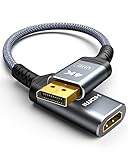 Highwings DisplayPort auf HDMI Adapter 4K, DP auf HDMI Monitor Vergoldeter Stecker Monitor Unidirektionaler Kampatibel für Desktop/Laptop, Lenovo, HP, Dell, AMD usw