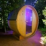 WELCON Saunafass 2 Personen | Fasssauna | Sauna Outdoor und Garten 3,6 kW, 230 Volt