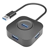 BENFEI USB-3.0-Hub, Splitter mit 4 USB-A-Anschlüssen, ultra-kompakt, für Maus, Tastatur, USB-Stick, Festplatte, Drucker, kompatibel mit Laptop, Desktop-Computer, Xbox, PS5 und anderen