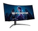 Acer Predator X34X Gaming Monitor 34 Inch (86 cm Screen) UWQHD, OLED, 240Hz, 0.01ms (PRT)/0.03ms (GTG), DP 1.4, 2xHDMI 2.1, Type-C 90W, USB HUB, Curved, Height-Adjustable, FreeSync Premium Pro