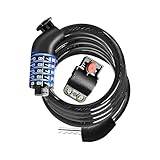 Fahrradschloss, 5-stelliges Roller-Kabel, unschneidbar, wasserdicht, Diebstahlschutz, Fahrradschloss für Radfahren, Camping, Schule, Roller, Outdoor, Trail, Bergreisen