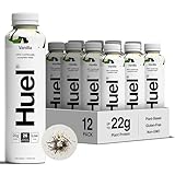 Huel Drink Vanilla, fertige Trinkmahlzeit für unterwegs - 12 x 500 ml - 20 g Protein, Reich an Vitaminen, Mineralstoffen & Ballaststoffen, Plant-based, Geschmack Vanille, inkl. 3 € Pfand